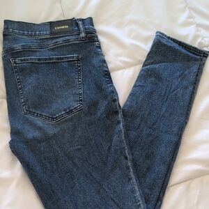 Express Women's Dark Blue Skinny Jeans